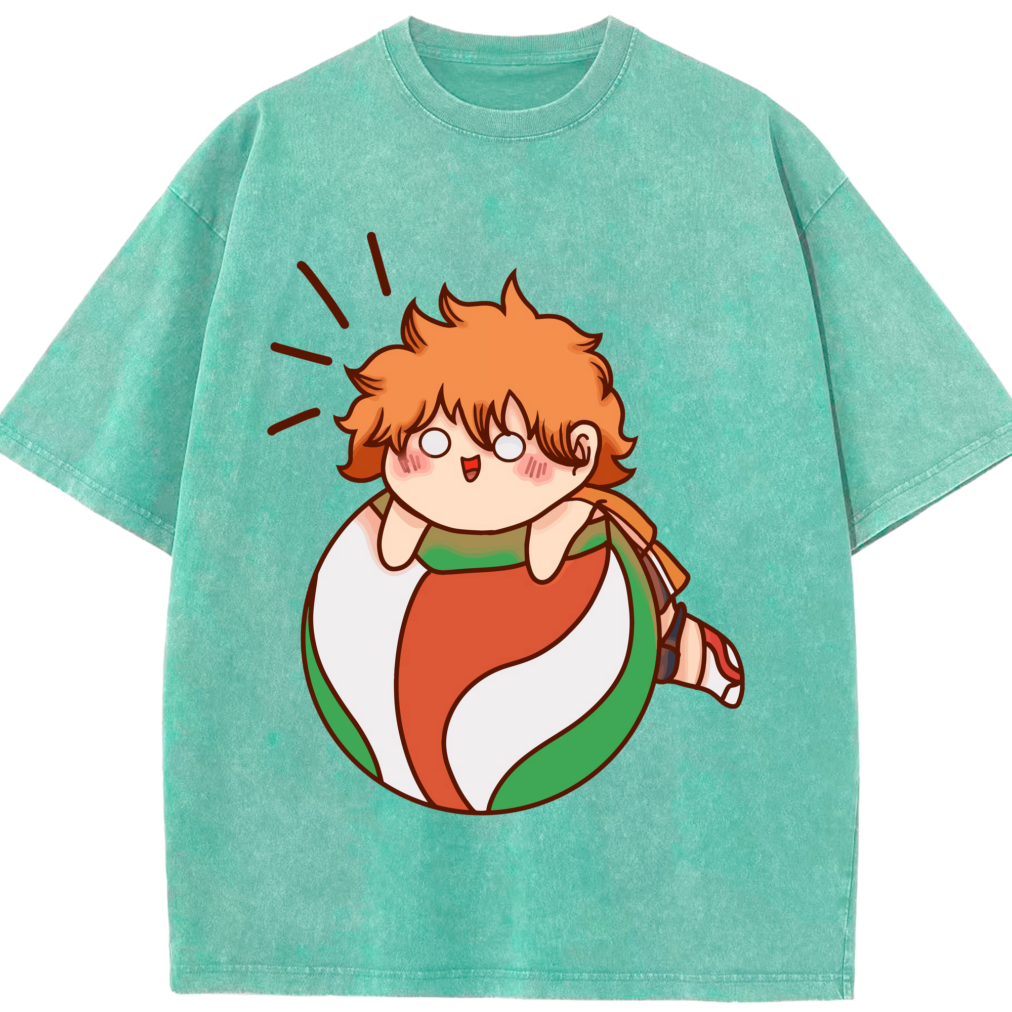 （画像用） ハイキュー!! Haikyu!! 綿100% ヴィンテージ風 半袖Tシャツ（フロントプリント）